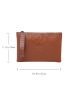 Studded Decor Croc Embossed Wristlet Bag