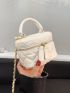 Mini Quilted Chain Bucket Bag