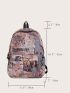 Letter Graphic Functional Backpack