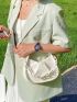 Minimalist Ruched Design Chain Satchel Bag