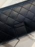 Buckle Decor Quilted Small Wallet