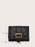 Buckle Decor Quilted Small Wallet
