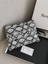 Snakeskin Print Clutch Bag