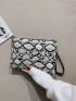 Snakeskin Print Clutch Bag