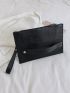 Lizard Embossed Clutch Bag With Wristlet
