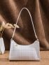 Minimalist Chevron Baguette Bag