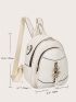 Faux Pearl Decor Backpack