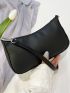 Minimalist Zipper Baguette Bag