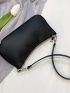 Minimalist Zipper Baguette Bag