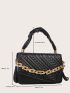 Quilted Flap Chain Square Bag