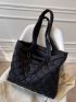 Large Capacity Quilted Shoulder Tote Bag