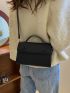 Litchi Embossed Flap Square Bag