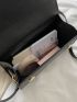 Litchi Embossed Flap Square Bag