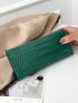 2pcs Crocodile Embossed Long Wallet