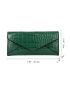 2pcs Crocodile Embossed Long Wallet