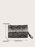 Snakeskin Print Clutch Bag