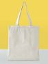 Letter Graphic Shopper Bag