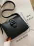 Buckle Decor Crossbody Bucket Bag