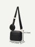 Mini Minimalist Quilted Square Bag With Coin Purse