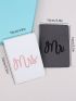 2pcs Letter Embroidered Detail Passport Holder
