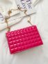 Mini Patent Quilted Flap Chain Bag
