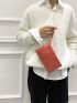 Minimalist Quilted Pattern Clutch Bag