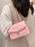 Mini Quilted Push Lock Chain Shoulder Bag