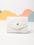 Crocodile Embossed Snap Button Coin Purse
