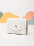 Crocodile Embossed Snap Button Coin Purse