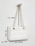 Quilted Chain Square Bag