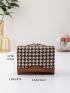 Houndstooth Graphic Fold Over Purse