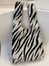 Zebra Stripe Pattern Crochet Bag