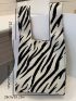 Zebra Stripe Pattern Crochet Bag