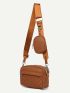 Mini Minimalist Quilted Square Bag With Coin Purse