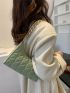 Quilted Chain Baguette Bag