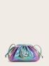 Ombre Pattern Ruched Bag