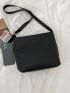 Buckle Detail Chevron Bucket Bag
