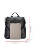 Zipper Front Strap Detail Classic Backpack