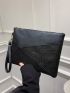 Glitter Decor Clutch Bag With Wristlet