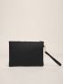 Glitter Decor Clutch Bag With Wristlet