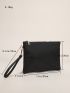 Glitter Decor Clutch Bag With Wristlet