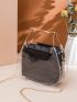 Mini Clear Chain Saddle Bag With Inner Pouch