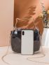 Mini Clear Chain Saddle Bag With Inner Pouch