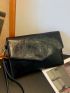 Minimalist Flap Square Bag With Wristlet