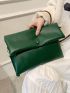 Snap Button Flap Square Bag