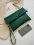 Snap Button Flap Square Bag
