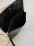 Snap Button Flap Square Bag