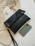 Snap Button Flap Square Bag