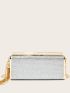 Metallic Tassel Detail Chain Evening Bag