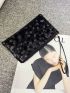 Glitter Geo Graphic Clutch Bag